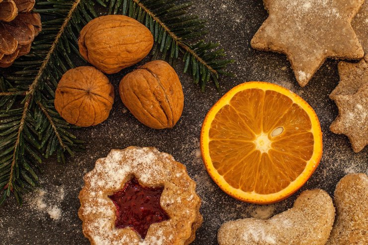 fruit fruits food healthy health diet orange walnuts cookies christmas vibe nut