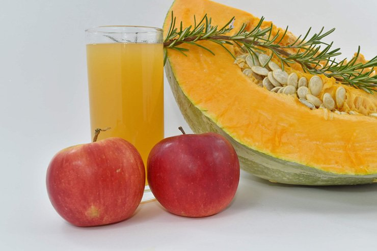 fruit fruits food healthy health diet pumpkin pumpkins cantaloupe apple rosemary juice