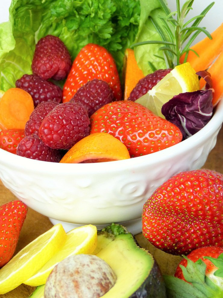 fruit fruits food healthy health diet raspberry strawberry lemon avocado lettuce bowl grapefruit