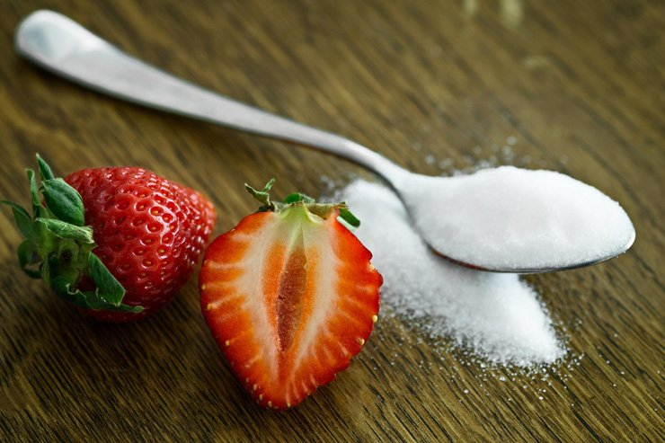 fruit fruits food healthy health diet spoon strawberry sugar