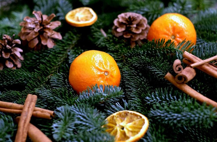 fruit fruits food healthy health diet tangerine orange pine nuts cinnamon christmas vibe