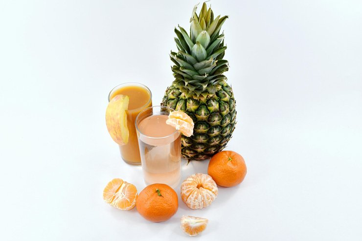 fruit fruits food healthy health diet tangerine pineapple water juice