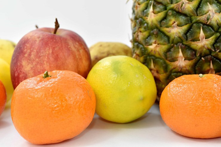 fruit fruits food healthy health diet vitamin tangerine apple pineapple lemon