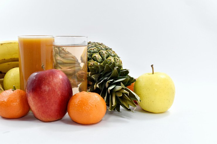 fruit fruits food healthy health diet vitamin tangerine pineapple apple juice banana water