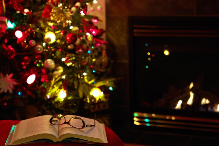 holidays eve snow christmas xmas holiday tree decoration decorations new year joy happy happiness read reading light lights glasses