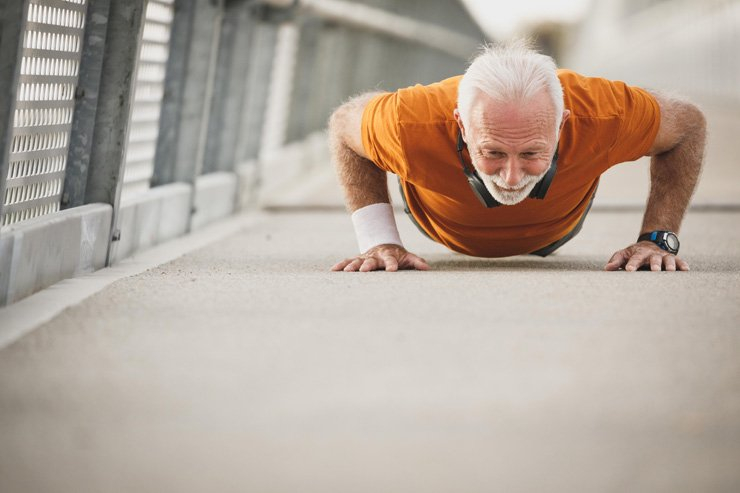 push up ups senior old lifestyle sports sport workout training exercise health healthy