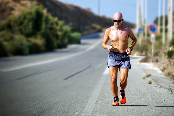 sport sports health running run jogging workout training healthy fit fitness topless bald street