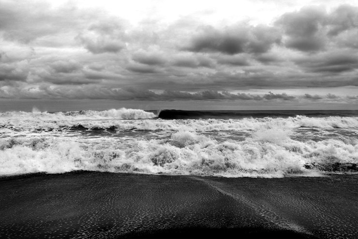 waves wave ocean sea water black nature clouds cloudy beach shore sand