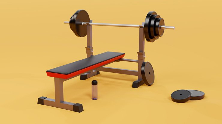 weightlifting gym lifting healthy training lifting fitness health workout exercise sport sports weight fit bodybuilding bench barbell 3D