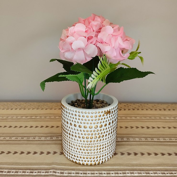 Pink Rose with Ceramic Pot