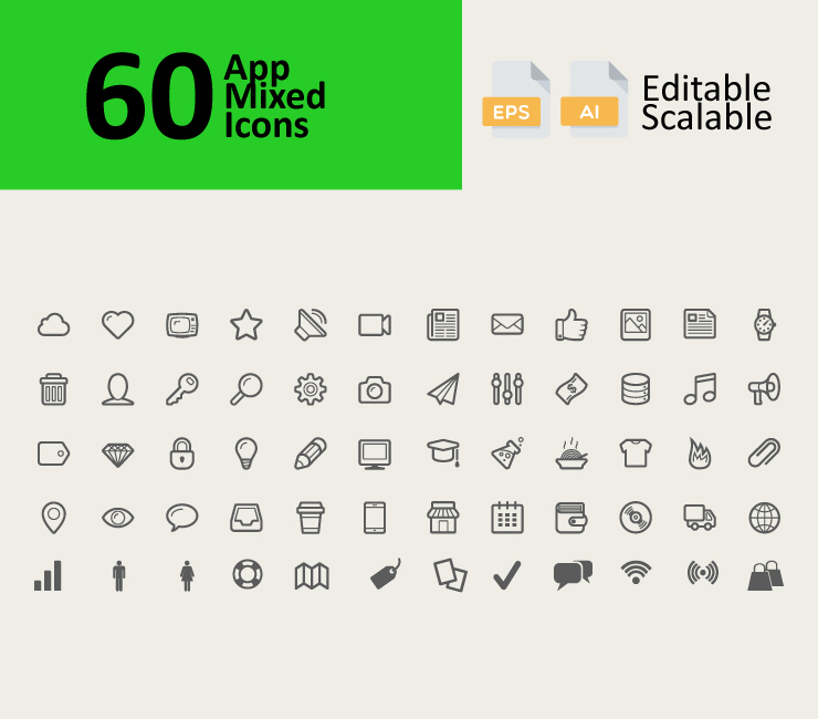 60 App Mixed Icons