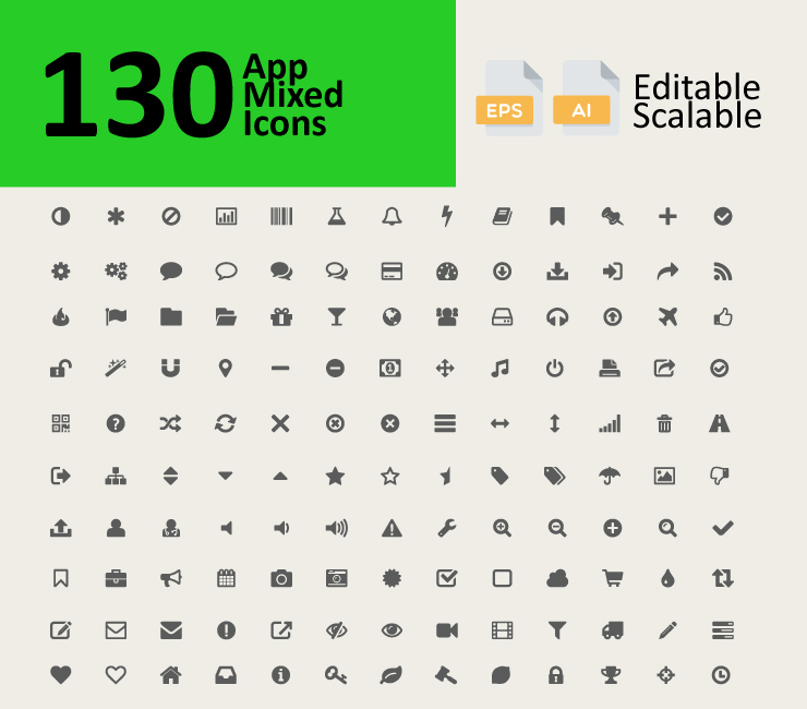 130 App Mixed Icons