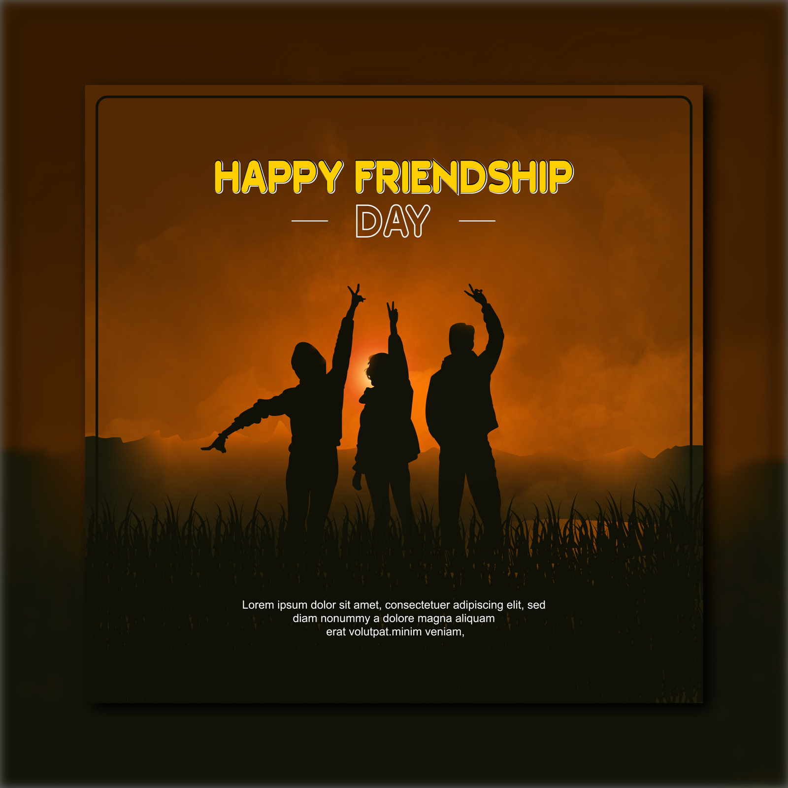 Happy Friendship Day post Design