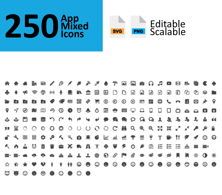 250 App Mixed Icons Pack