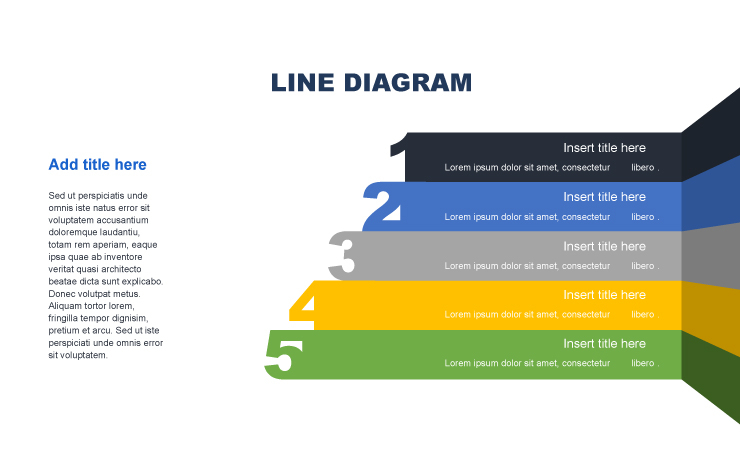 3D Line Diagram Chart Infographics