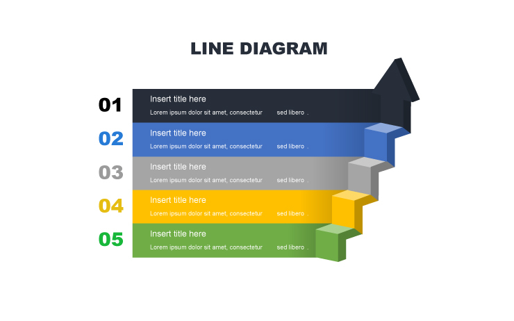 3D Steps Diagram Chart Infographics