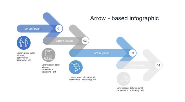 Arrow Based Infographics Steps Process