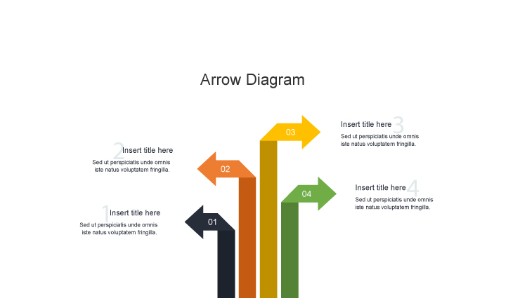 Arrow diagram flat infographics