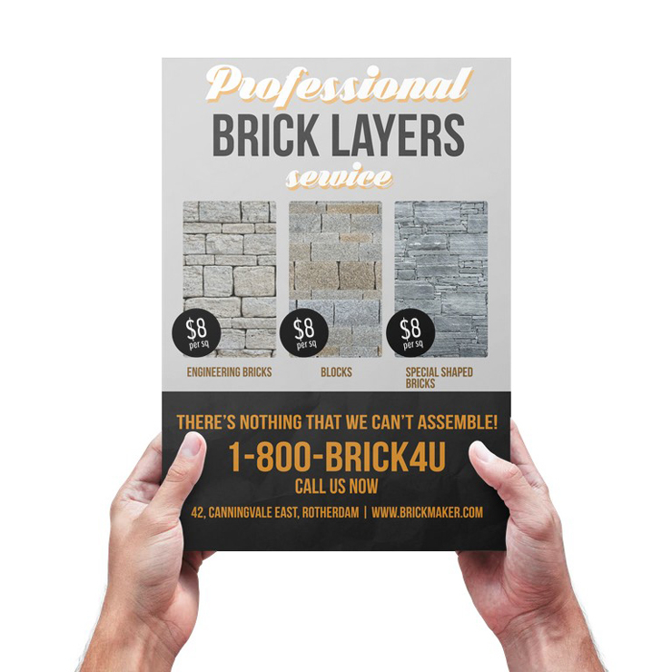 Brick Laying Flyer Template