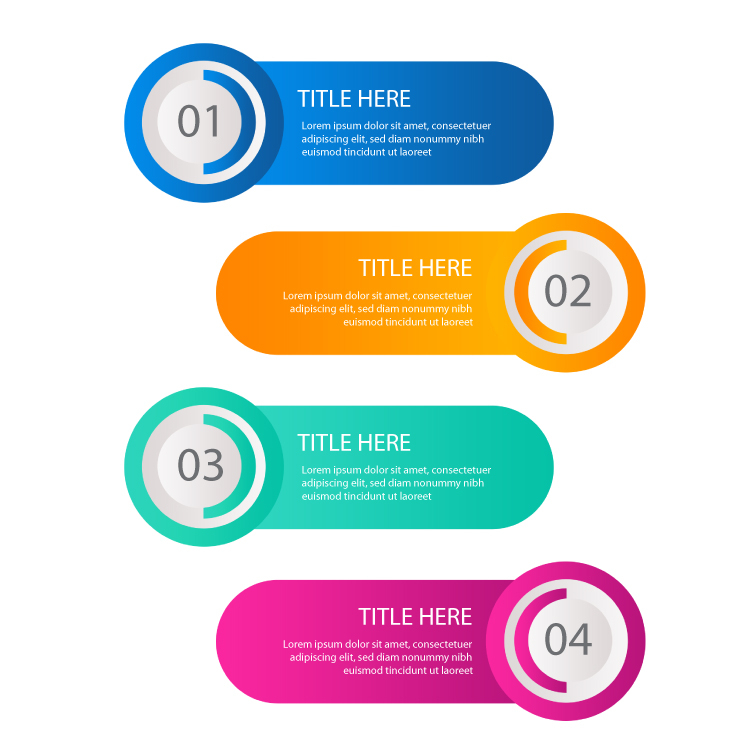 Colorful Modern Infographics Titles