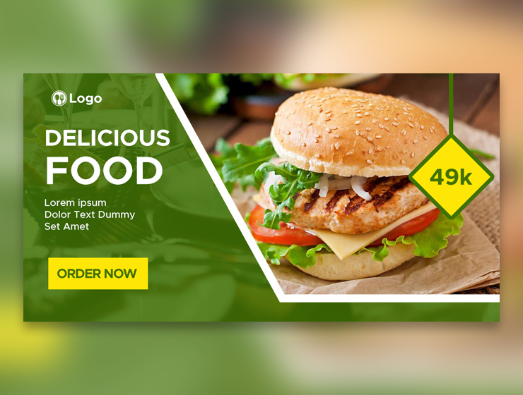 Delicious Food Web Banner