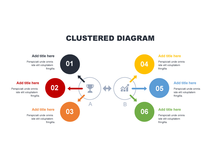 Double Clustered Diagram Flat Infographics