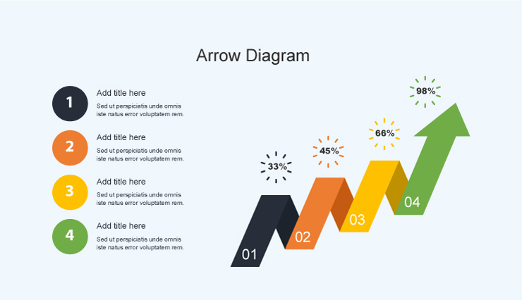 Flat Arrow Diagram Infographics