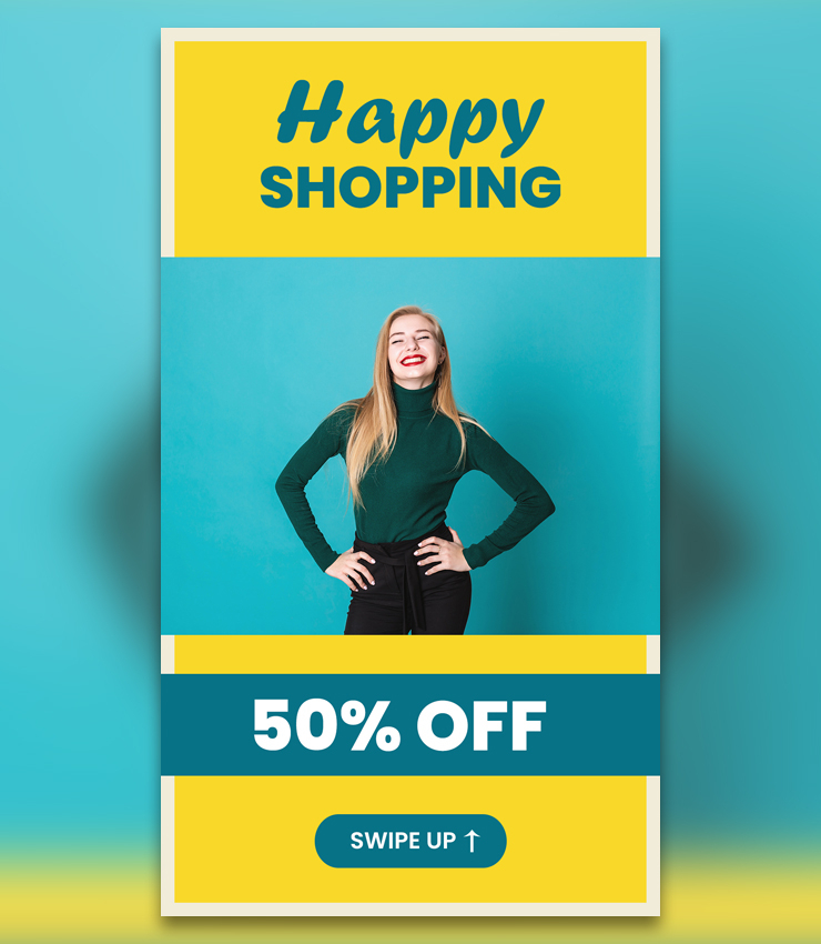 Happy Shopping Story Banner