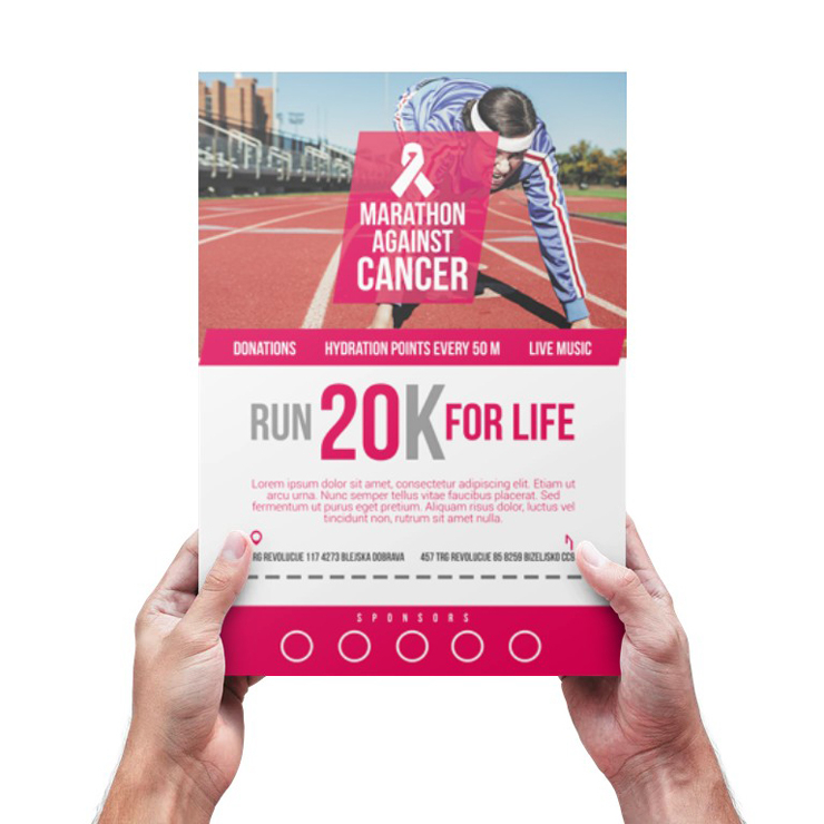 Marathon Against Cancer Flyer Template