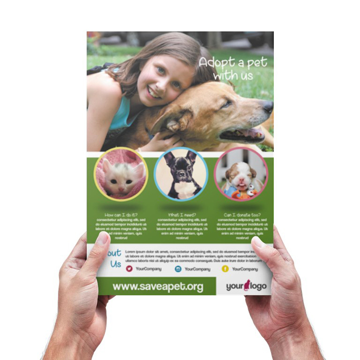 Pet Adoption Animal Vet Flyer Template