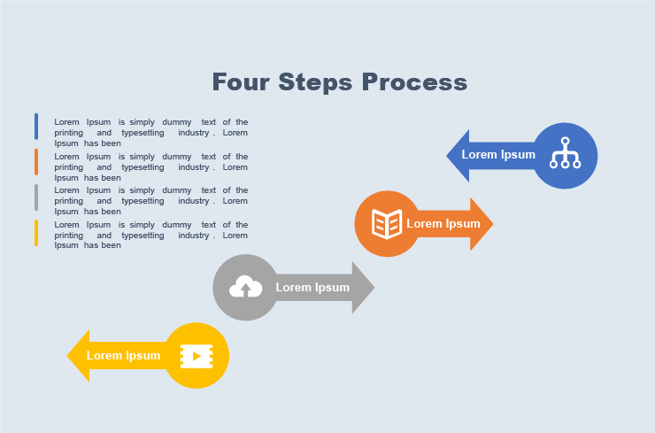 Process Steps Arrows Minimal