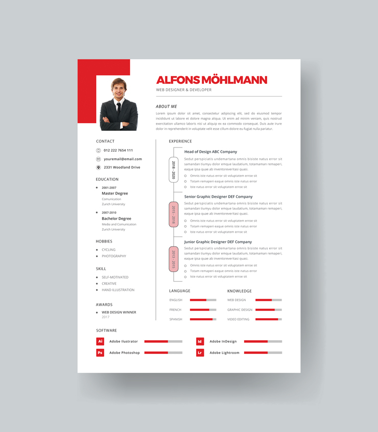 Red Professional Resume