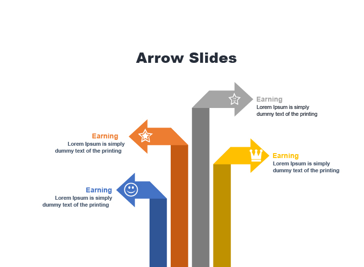 Steps Arrows Data Process Infographics