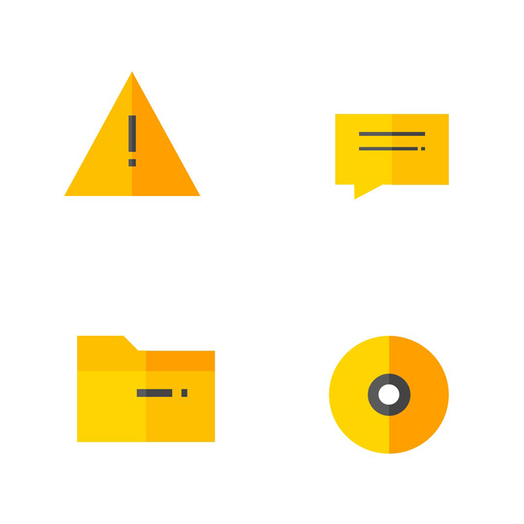 Yellow Misc Icons Pack