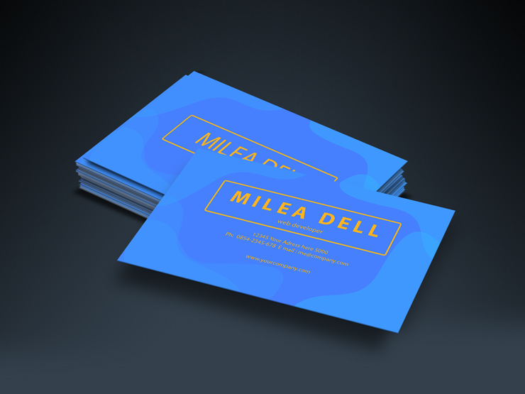blue elegant modern business card