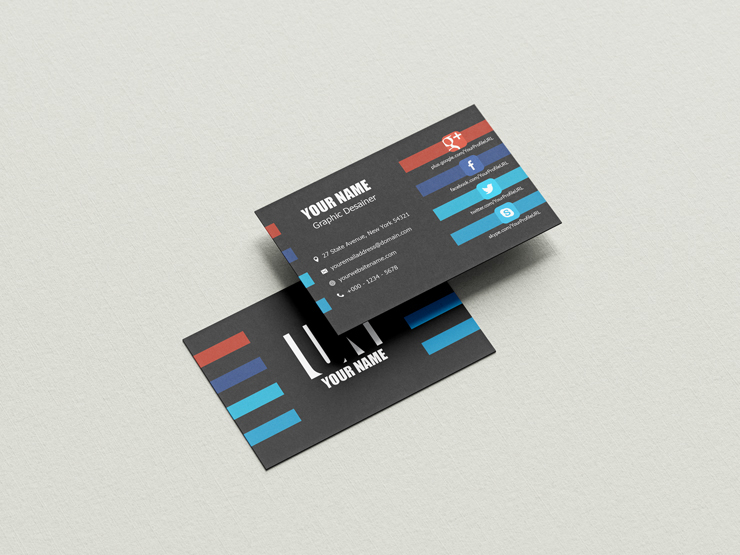 colorful modern corporate designer creative business card
