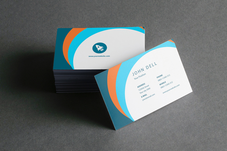 colorful playful modern business card