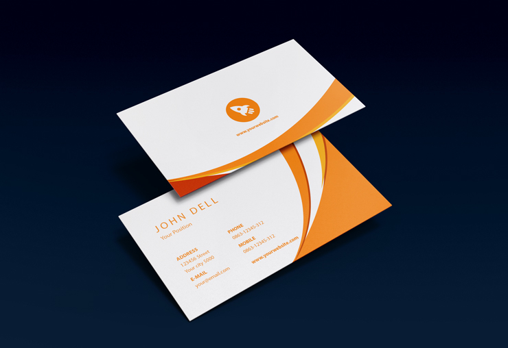 curved modern stylish business card