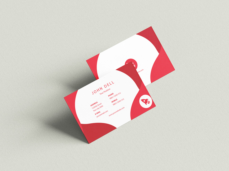 modern artistic curved business card