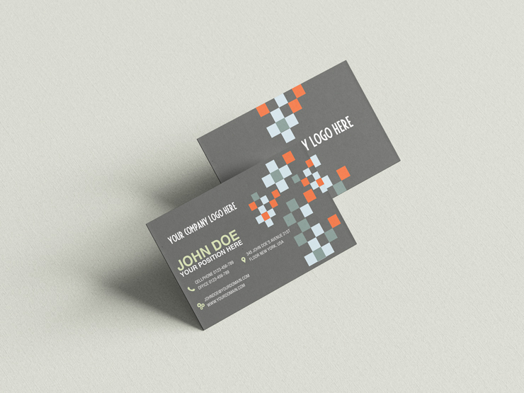 modern clean pixel creative business card
