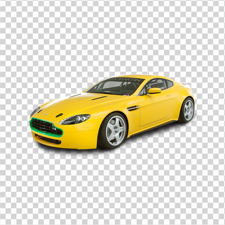 Aston Martin Vantage N Yellow Car