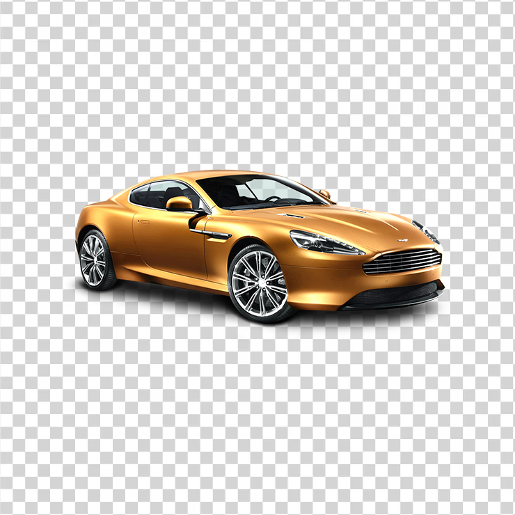 Aston Martin Virage Gold Car