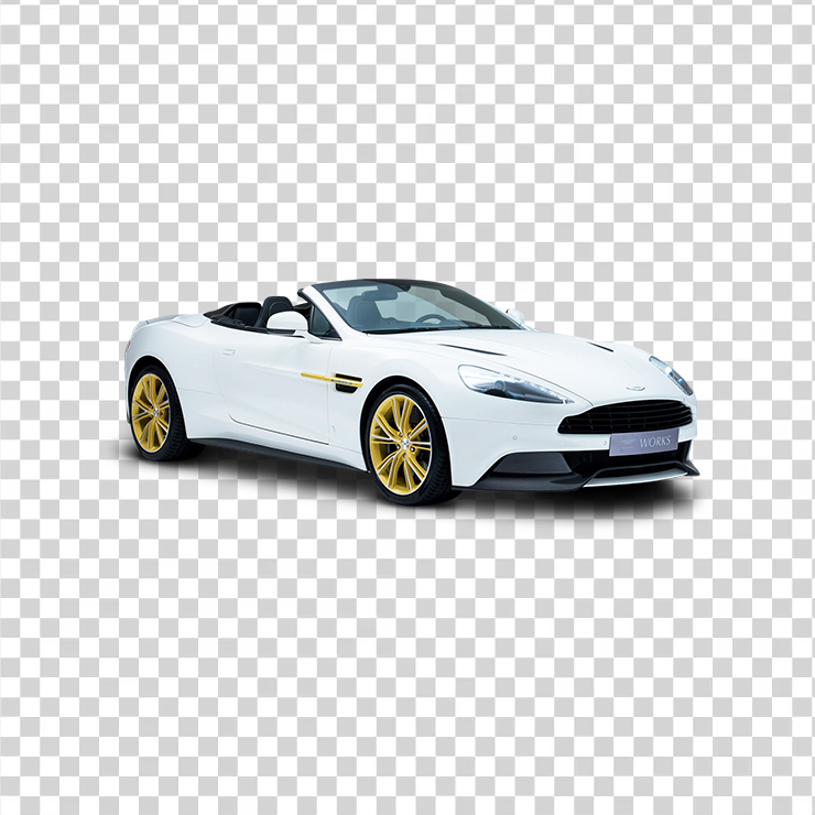 Aston Martin White Car