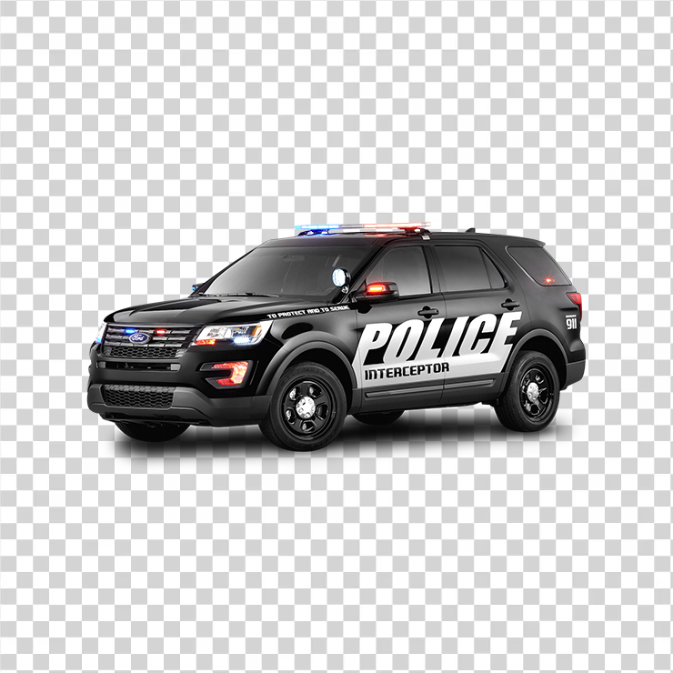 Black Ford Police Interceptor Car
