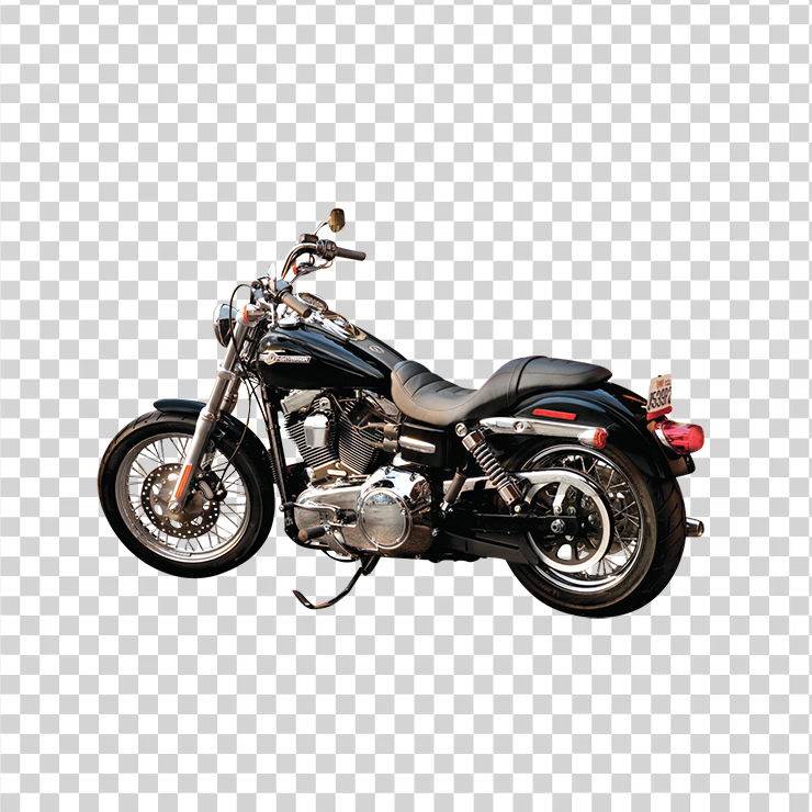Black Harley Davidson Motorcycle Bike Transparent