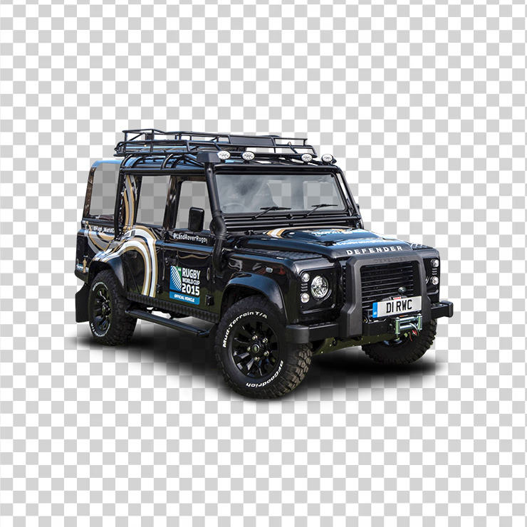 Black Land Rover Defender Car