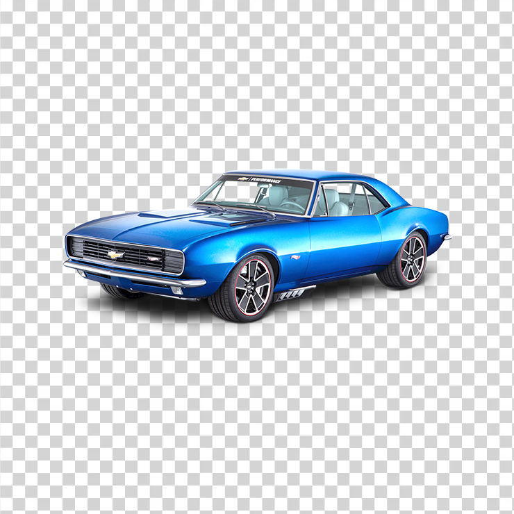 Blue Chevrolet Camaro Car