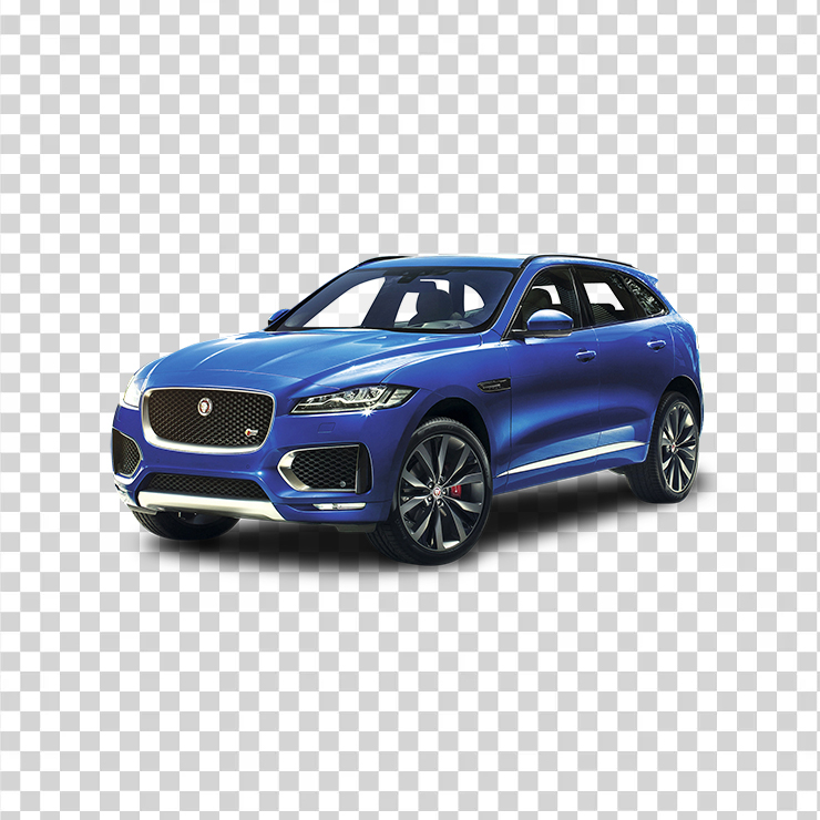 
									Blue Jaguar F Pace Car