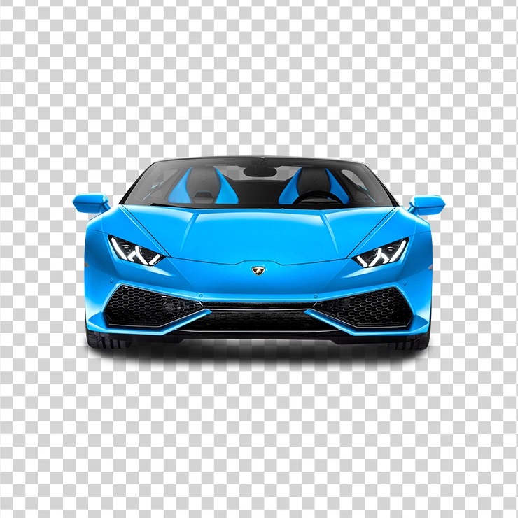 
									Blue Lamborghini Huracan Lp Spyder Front View Car