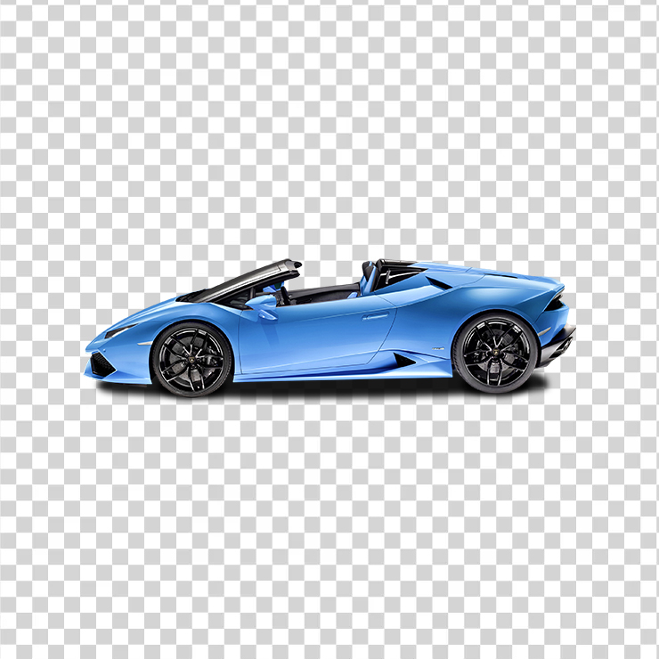 
									Blue Lamborghini Huracan Lp Spyder Side View Car